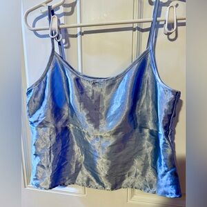 Shimmering Lavender Satin Cami Top